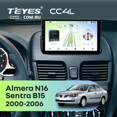 Штатная магнитола Teyes CC4L 6/64 Nissan Almera N16 (2000-2006)