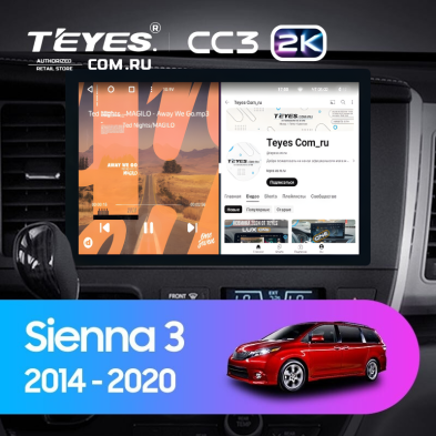 Штатная магнитола Teyes CC3 2K 6/128 Toyota Sienna 3 XL30 (2014-2020) (13&quot;)