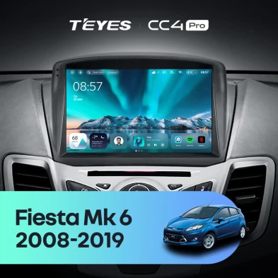 Штатная магнитола Teyes CC4 Pro 8/128 Ford Fiesta Mk 6 (2008-2019) F2 Тип-B
