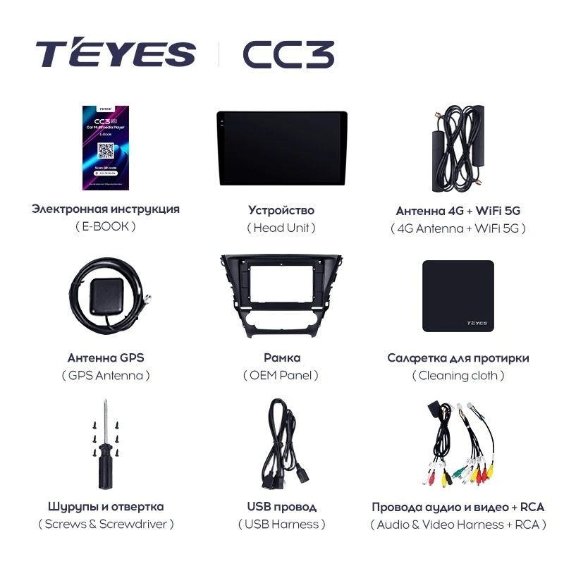 Штатная магнитола Teyes CC3L 4/64 Toyota Avensis 3 (2015-2018) F2