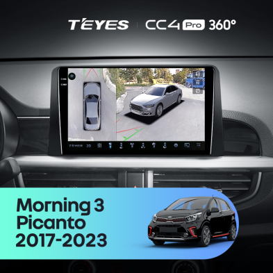 Штатная магнитола Teyes CC4 Pro 360 8/128 Kia Morning 3 (2017-2023)