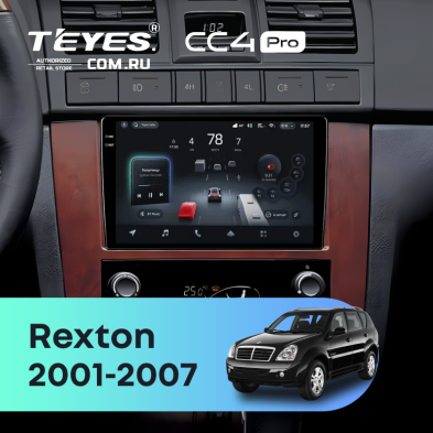 Штатная магнитола Teyes CC4 Pro 12/256 SsangYong Rexton 1 Y200 (2001-2007)