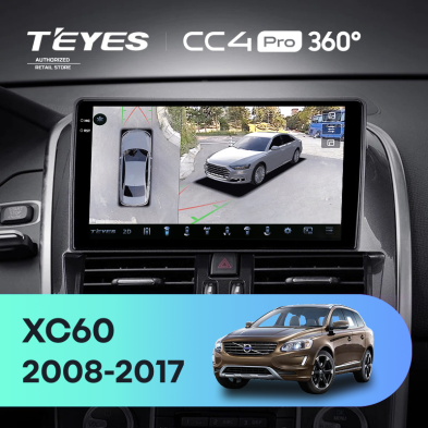Штатная магнитола Teyes CC4 Pro 360 8/128 Volvo XC60 I 1 (2013-2017) Тип-B