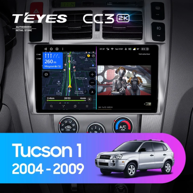 Штатная магнитола Teyes CC3 2K 4/64 Hyundai Tucson 1 (2004-2009)