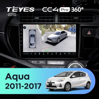 Штатная магнитола Teyes CC4 Pro 360 12/256 Toyota Aqua (2011-2017)