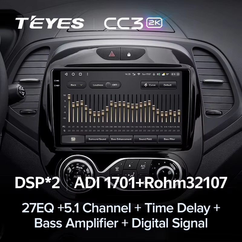 Штатная магнитола Teyes CC3 2K 4/32 Renault Kaptur (2016-2019) F2