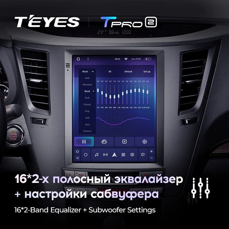 Штатная магнитола Tesla style Teyes TPRO 2 4/32 Subaru Outback 4 BR Legacy 5 (2009-2014)