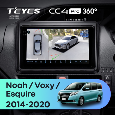 Штатная магнитола Teyes CC4 Pro 360 12/256 Toyota Voxy III R80 (2014-2020)