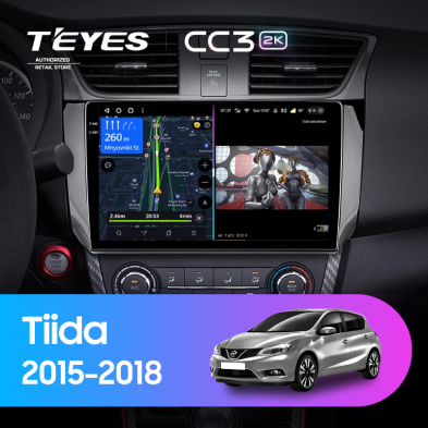 Штатная магнитола Teyes CC3 2K 6/128 Nissan Tiida C13 (2015-2018)