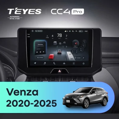Штатная магнитола Teyes CC4 Pro 12/256 Toyota Venza (2020-2026)