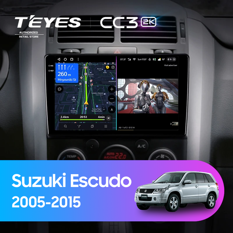 Штатная магнитола Teyes CC3 2K 4/64 Suzuki Escudo (2005 2015)