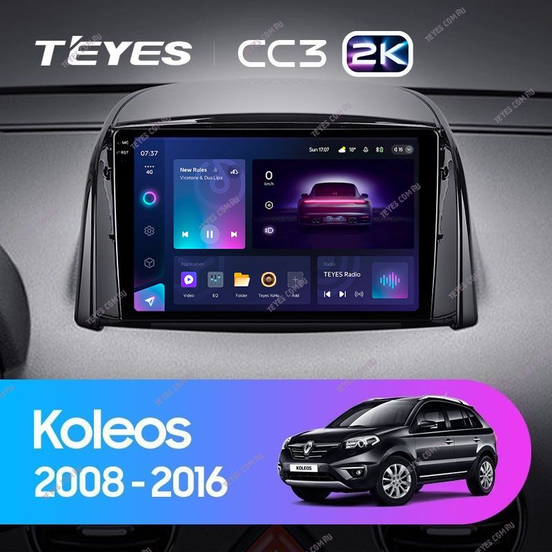 Штатная магнитола Teyes CC3 2K 4/32 Renault Koleos (2008-2016) Тип-B