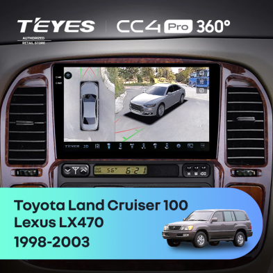 Штатная магнитола Teyes CC4 Pro 360 12/256 Toyota Land Cruiser 100 (1998-2003) F3