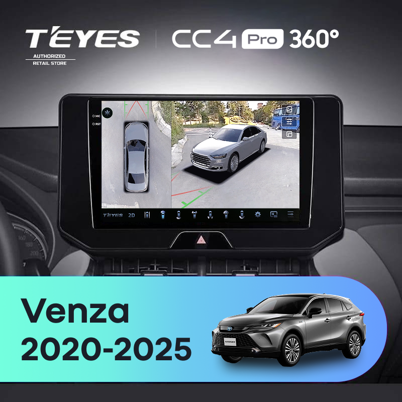 Штатная магнитола Teyes CC4 Pro 360 12/256 Toyota Venza (2020-2025)