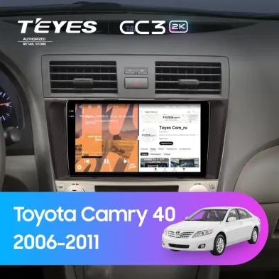 Штатная магнитола Teyes CC3 2K 360 6/128 Toyota Camry 6 XV 40 (2006-2011) F3 (черная)