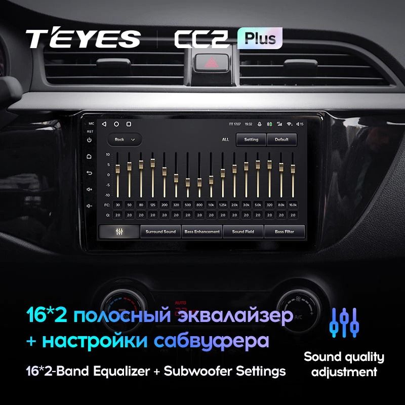 Штатная магнитола Teyes CC2 Plus 4/32 Kia Rio 4 (2016-2019) Тип-B