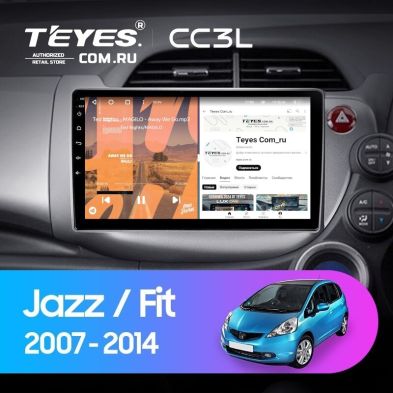 Штатная магнитола Teyes CC3L 4/64 Honda Fit GE GP GE (2007-2014) Правый руль