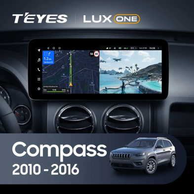 Штатная магнитола Teyes LUX ONE 4/32 Jeep Compass MK (2010-2016)