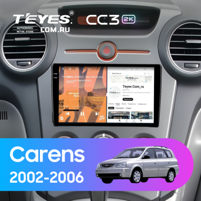 Штатная магнитола Teyes CC3 2K 6/128 Kia Carens 1 (2002-2006)