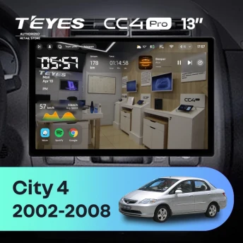Штатная магнитола Teyes CC4 Pro 8/128 Honda City 4 (2002-2008) (13")