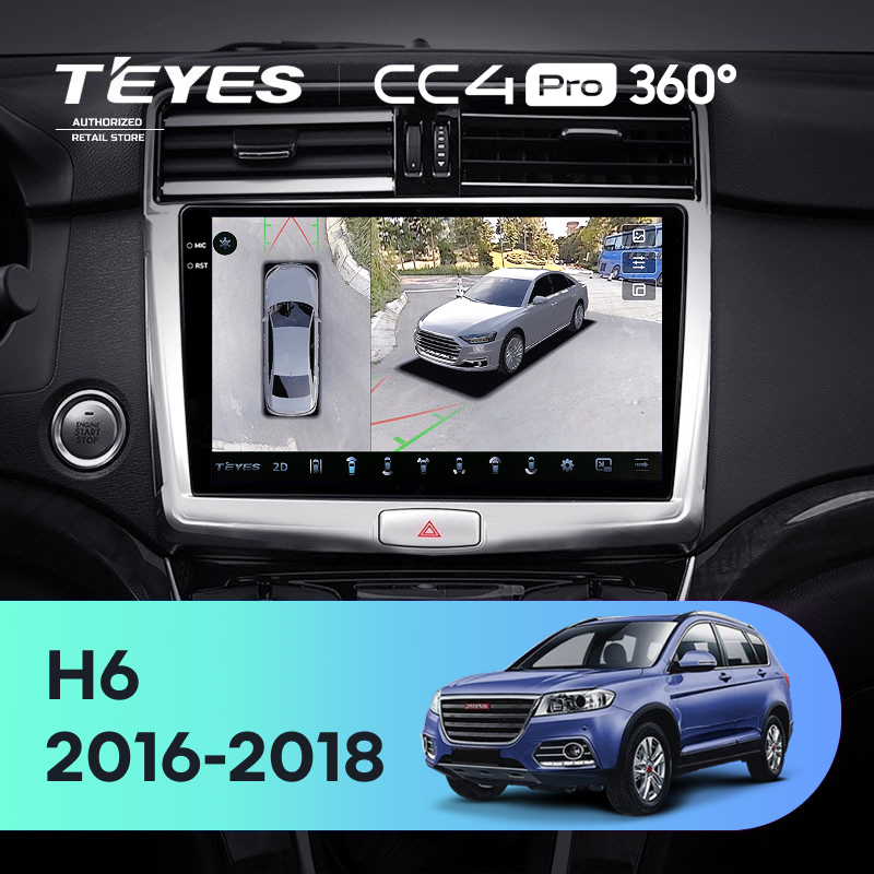 Штатная магнитола Teyes CC4 Pro 360 8/128 Haval H6 (2016-2018)