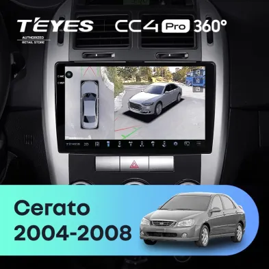 Штатная магнитола Teyes CC4 Pro 360 8/128 Kia Cerato 1 LD (2004-2008) F1