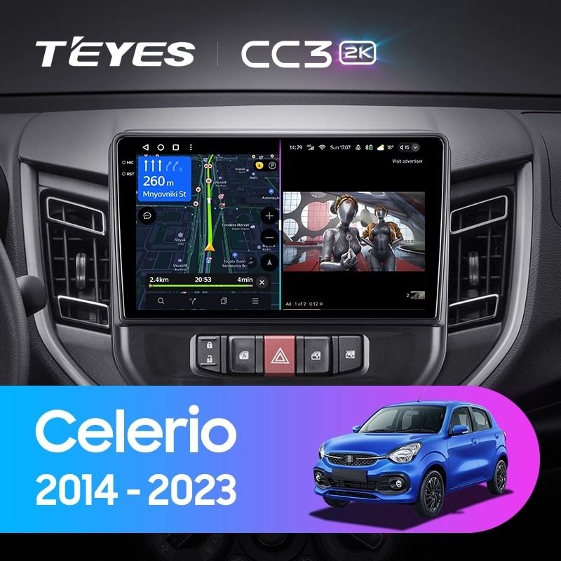 Штатная магнитола Teyes CC3 2K 6/128 Suzuki Celerio (2014-2023)