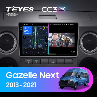 Штатная магнитола Teyes CC3 2K 4/64 для GAZ Gazelle Next (2013-2021) F1