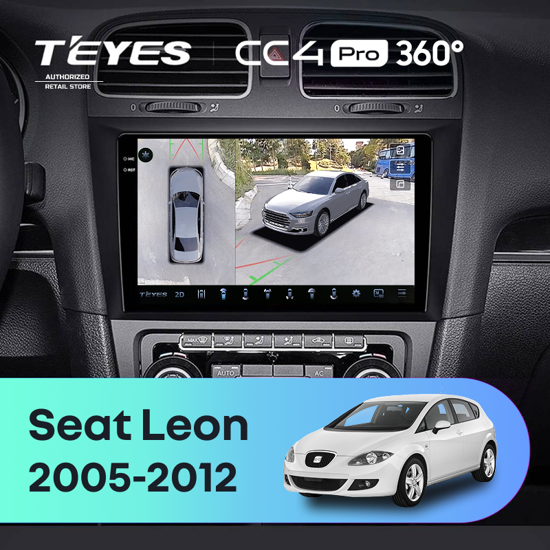 Штатная магнитола Teyes CC4 Pro 360 8/128 Seat Leon (2005-2012)