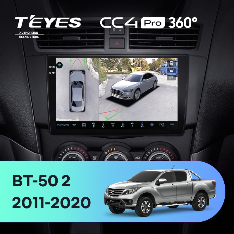 Штатная магнитола Teyes CC4 Pro 360 12/256 Mazda BT-50 (2011-2020) F1
