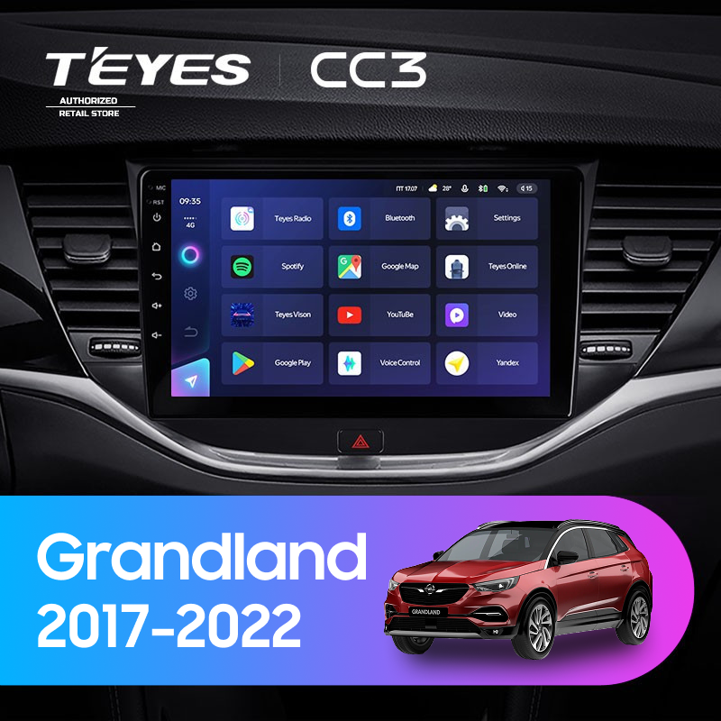 Штатная магнитола Teyes CC3 4/32 Opel Grandland (2017-2022) Тип-A