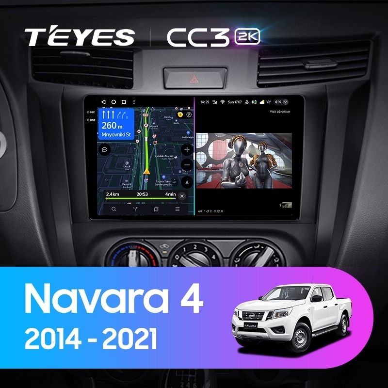 Штатная магнитола Teyes CC3 2K 4/32 Nissan Navara D23 IV (2014-2021) Тип-B