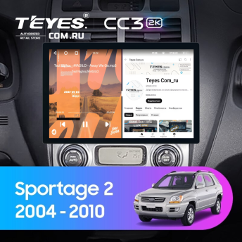 Штатная магнитола Teyes CC3 2K 4/32 Kia Sportage 2 (2004-2010) (11")