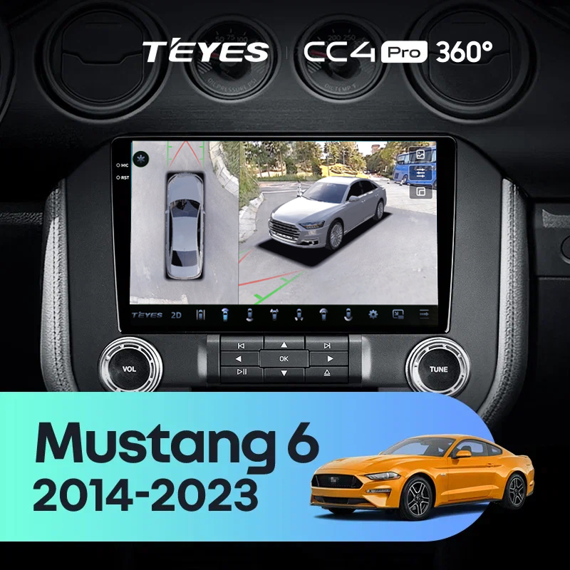Штатная магнитола Teyes CC4 Pro 360 12/256 Ford Mustang VI S550 (2014-2023) F2