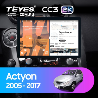 Штатная магнитола Teyes CC3 2K 4/32 SsangYong Actyon Sports (2005-2017) (11")