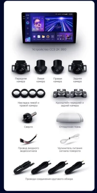 Штатная магнитола Teyes CC3 2K 360 6/128 Honda Inspire (2007-2012)