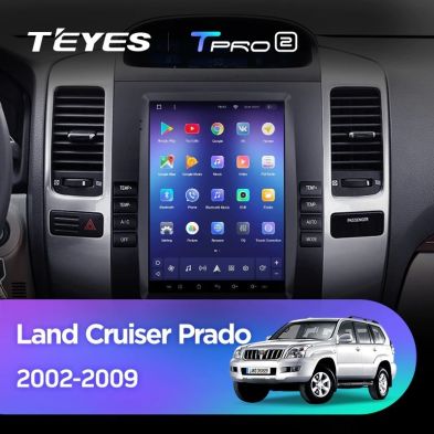 Штатная магнитола Tesla style Teyes TPRO 2 4/32 Toyota Land Cruiser Prado 120 (2002-2009) Тип-A