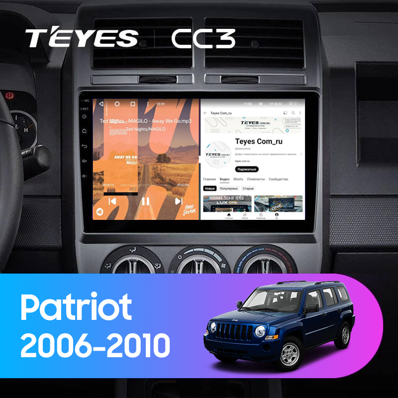 Штатная магнитола Teyes CC3 4/32 Jeep Patriot (2006-2010)