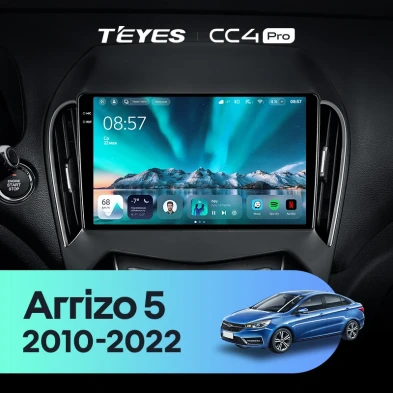 Штатная магнитола Teyes CC4 Pro 12/256 Chery Arrizo 5 (2010-2022)